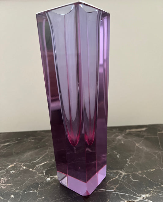 Purple Murano vase by Poli