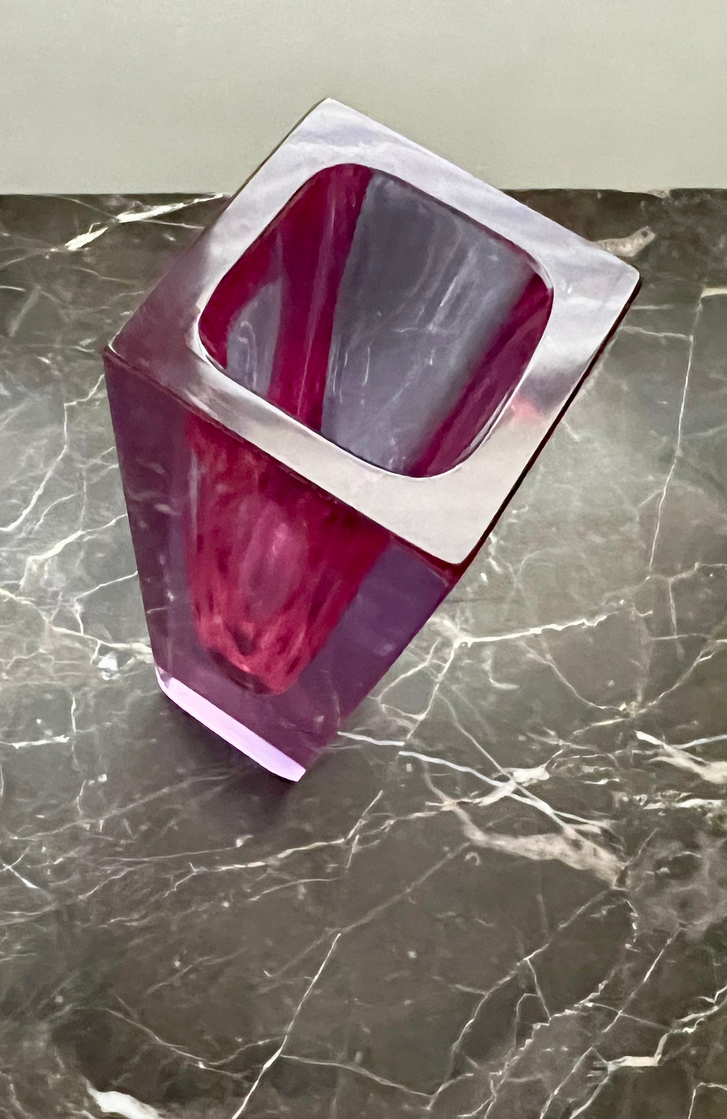 Purple Murano vase by Poli