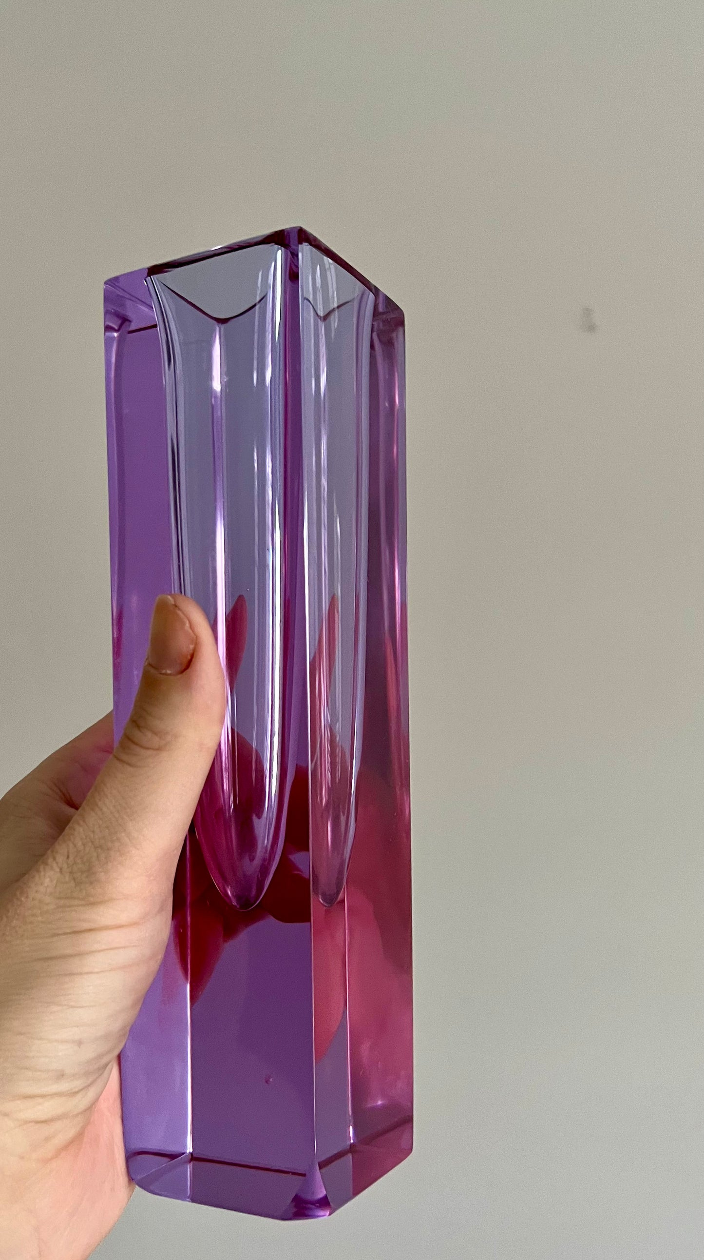 Purple Murano vase by Poli