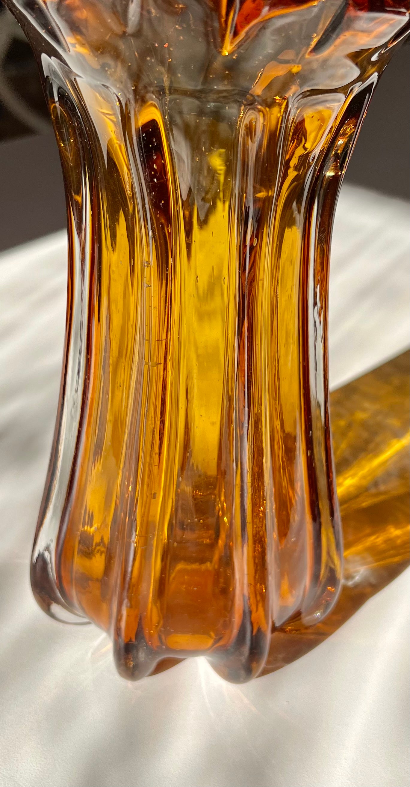 Amber Glass Vase