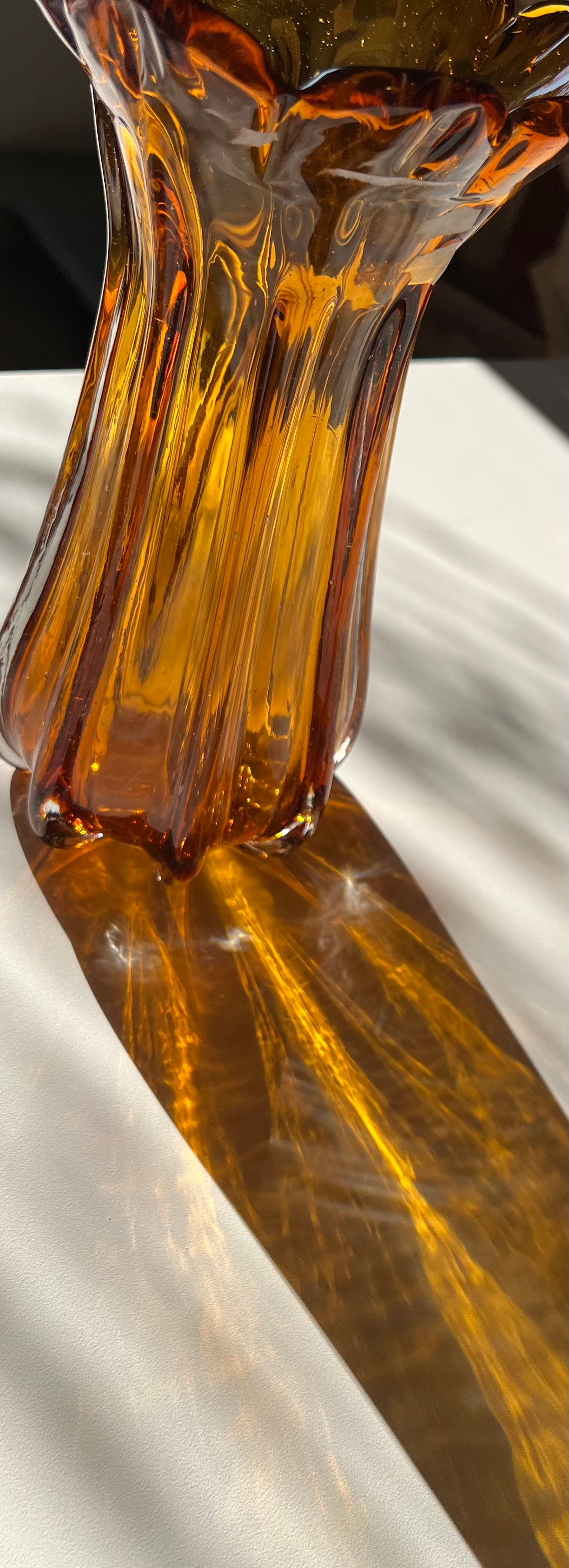 Amber Glass Vase