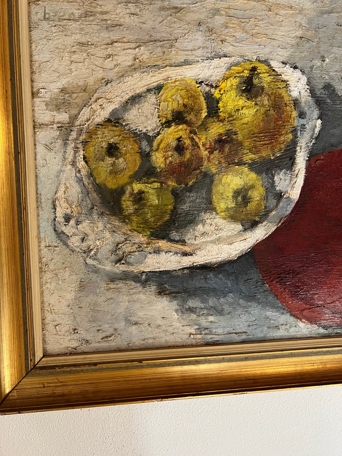 Vintage oil painting of lemons