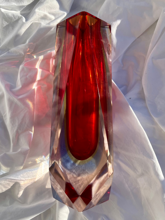 Ruby Murano Poli Vase